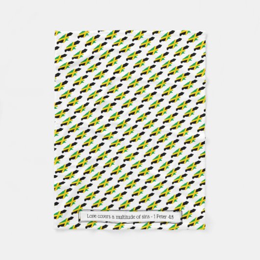 Custom Patriotic JAMAICA FLAG Fleece Deken (Voorkant)