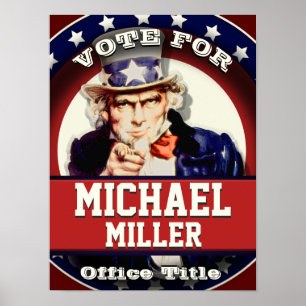 Custom Patriotic oom Sam Poster