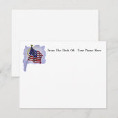 Custom Patriotic Vintage US Flag Notitiekaartje (Voorkant / Achterkant)