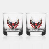 Custom patriotic Whiskey glass Whisky Glas (Achterkant)