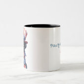 Custom Patriottische Uncle Sam Pug 4th van juli Mo Tweekleurige Koffiemok (Center)