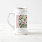 Custom Pattern Elegant Magnolia Flowers Bierpul (Links)