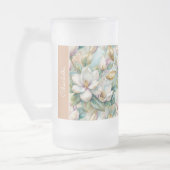 Custom Pattern Elegant Magnolia Flowers Matglas Bierpul (Links)