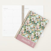 Custom Pattern Elegant Magnolia Flowers Planner (Display)