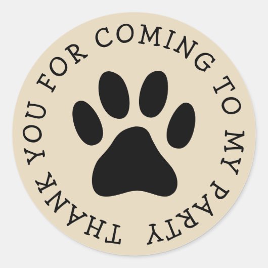 Custom paw print party stickers voor huisdier (Voorkant)