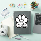 Custom Paw Print - Zwart Wit Auto Venster Decal Sticker (iPad Cover)