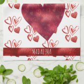 Custom Paws Hondenliefhebber Valentijn Gift Chihua Theedoek (Gevouwen)