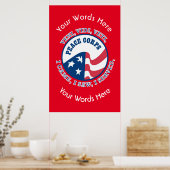 Custom Peace Corps Logo VVV Poster (Keuken)