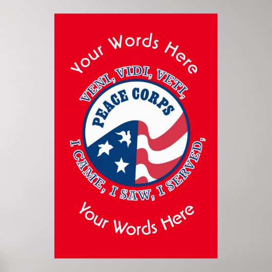 Custom Peace Corps Logo VVV Poster (Voorkant)
