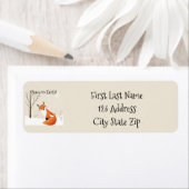 Custom Peace Earth Minimalist Vos Vogel Dier Etiket (Insitu)