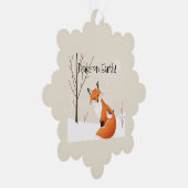 Custom Peace Earth Minimalist Vos Vogel Dier Ornament Kaart (Rechts)