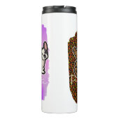 Custom Peace Love Boston shiier met bericht Thermosbeker (Achterkant)