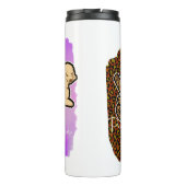 Custom Peace Love Golden-herstelfunctie met berich Thermosbeker (Achterkant)