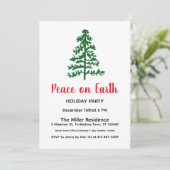 Custom Peace op Earth Holiday Party Kaart (Staand voorkant)