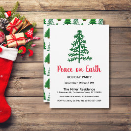 Custom Peace op Earth Holiday Party Kaart