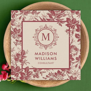 Custom Peach Roze Rode Maroon Plein Professional Vierkante Visitekaartje