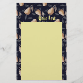 Custom Pear Moody Briefpapier