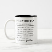 Custom Pediatrician Definition Mug Graduation Gift Tweekleurige Koffiemok (Links)