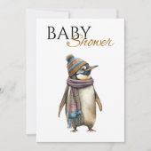 Custom Penguin Baby shower Kaart (Voorkant)
