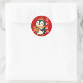Custom Penguin Celebrating Lunar New Year Stickers (Tas)