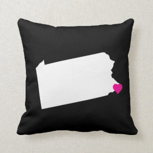Custom Pennsylvania State Love Reversible Pillow Kussen