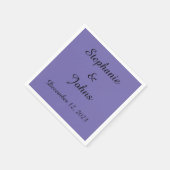 Custom Periwinkle Violet Bruiloft bruid bruidegom Servet (Hoek)