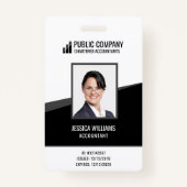 Custom Personal Photo Employee Staff ID Badge (Voorkant)