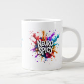 custom / personalised NEUROSPICY neurodiversity Grote Koffiekop (Rechts)
