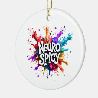 custom / personalised NEUROSPICY neurodiversity  Keramisch Ornament