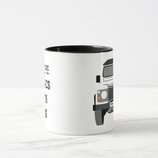 Custom Personalize Classic Land Rover  mug Mok (Midden)