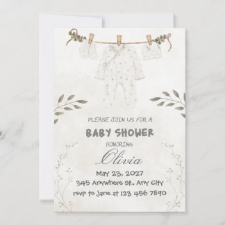 Custom Personalize Cute Baby Shower Kaart