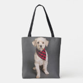 Custom personalize Photo pet dog cat Tote Bag (Achterkant)