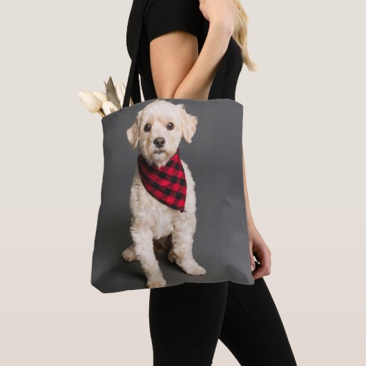 Custom personalize Photo pet dog cat Tote Bag (Dichtbij)