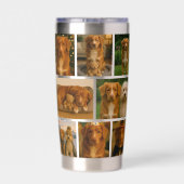 Custom personalized 16 photo collage template geïsoleerde drinkbeker (Achterkant)