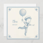 Custom personalized baby boy name feestdagenkaart (Voorkant / Achterkant)