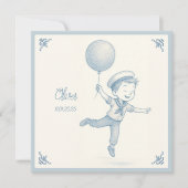 Custom personalized baby boy name feestdagenkaart (Voorkant)