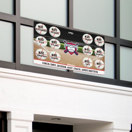 Custom Personalized Baseball Banner Ideas Team (Buitenkant Gebouw)