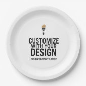 Custom Personalized Blank Company Branded Papieren Bordje (Voorkant)