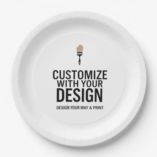 Custom Personalized Blank Company Branded Papieren Bordje (Voorkant)