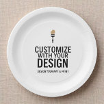 Custom Personalized Blank Company Branded Papieren Bordje<br><div class="desc">Serve your brand with style using these Custom Personalized Company Branded Paper Plates, designed with a blank template ready for your logo, company name, or custom message. Perfect for business events, office parties, pop-up shops, conferences, or promotional catering, these disposable plates offer a polished way to elevate your brand’s presentation....</div>