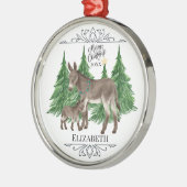 Custom Personalized Donkey Christmas Metalen Ornament (Links)