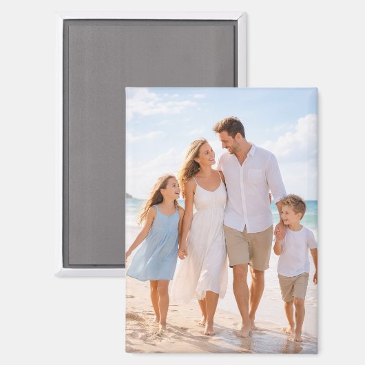 Custom Personalized Family Photo Magneet (Voorkant / Achterkant)