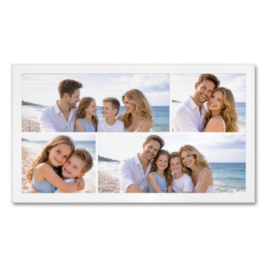 Custom Personalized Family Photo Magnetisch Visitekaartje (Voorkant)