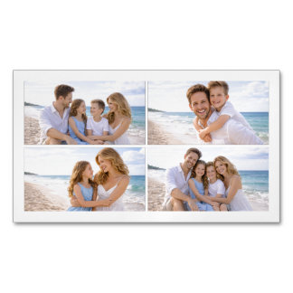 Custom Personalized Family Photo Magnetisch Visitekaartje