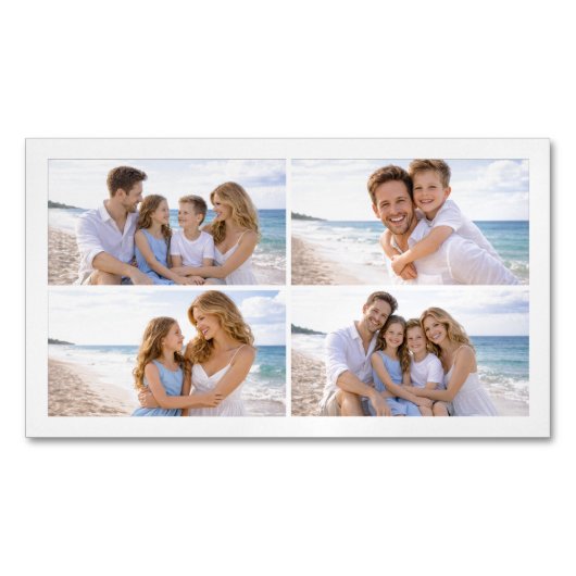 Custom Personalized Family Photo Magnetisch Visitekaartje (Voorkant)