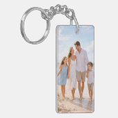 Custom Personalized Family Photo Sleutelhanger (Voorkant Links)