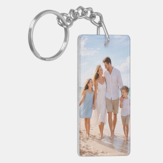 Custom Personalized Family Photo Sleutelhanger (Voorkant Links)