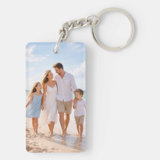 Custom Personalized Family Photo Sleutelhanger (achterkant)