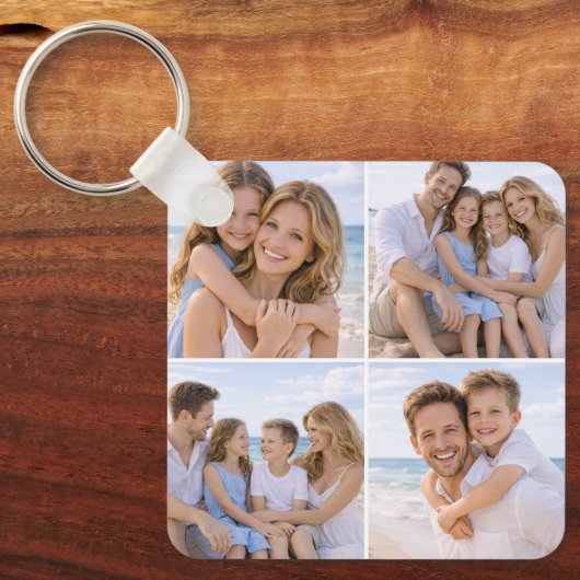 Custom Personalized Family Photo Sleutelhanger (Voorkant)