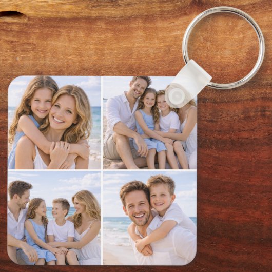 Custom Personalized Family Photo Sleutelhanger (Achterkant)